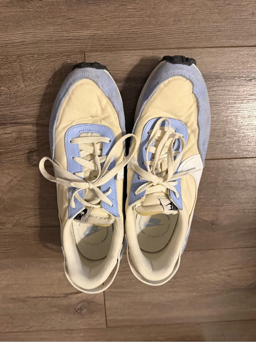 Nike waffle debut Cream and Pale Blue Sneakers
